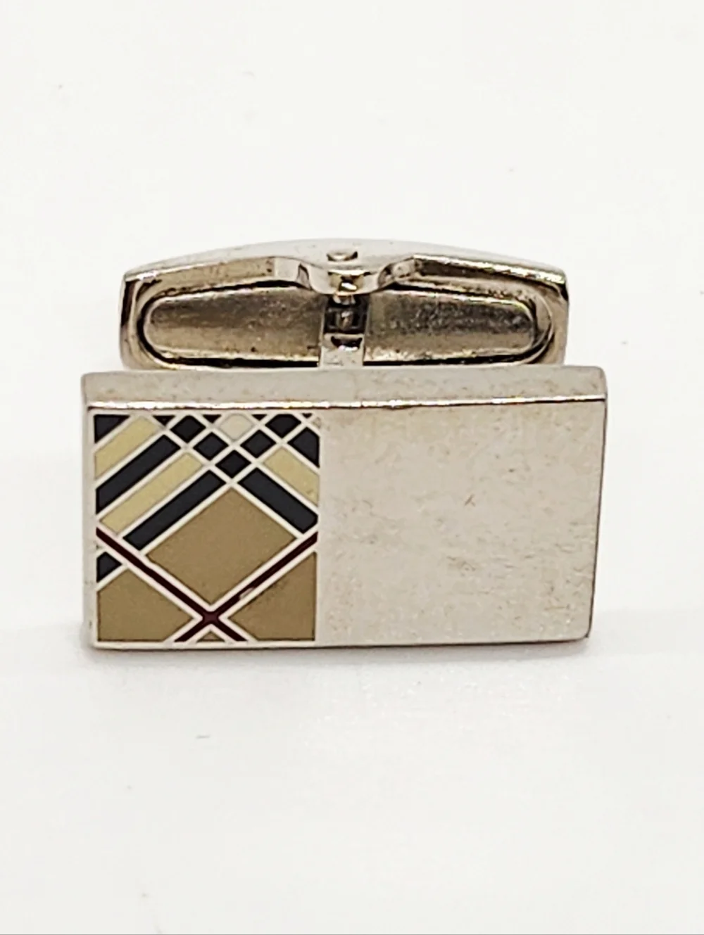 Burberry Nova Check Silver Cufflinks